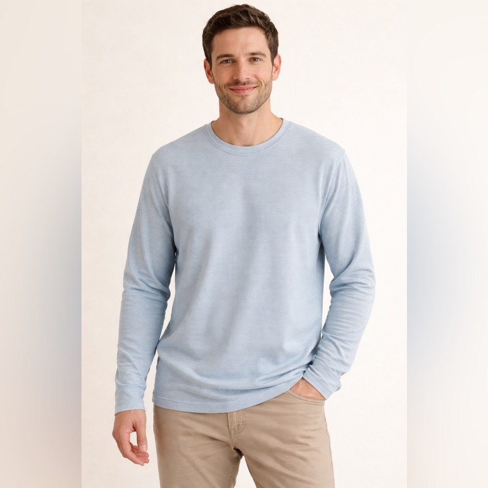 Orvis Men’s Classic Collection Blue Striped Long Sleeve Shirt Size M
